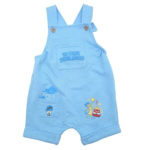 Disney Baby Inside Out Blue Overalls In Our Feelings Graphic 6M